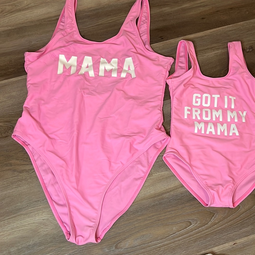 Mommy & Me pink swimsuit set XXL